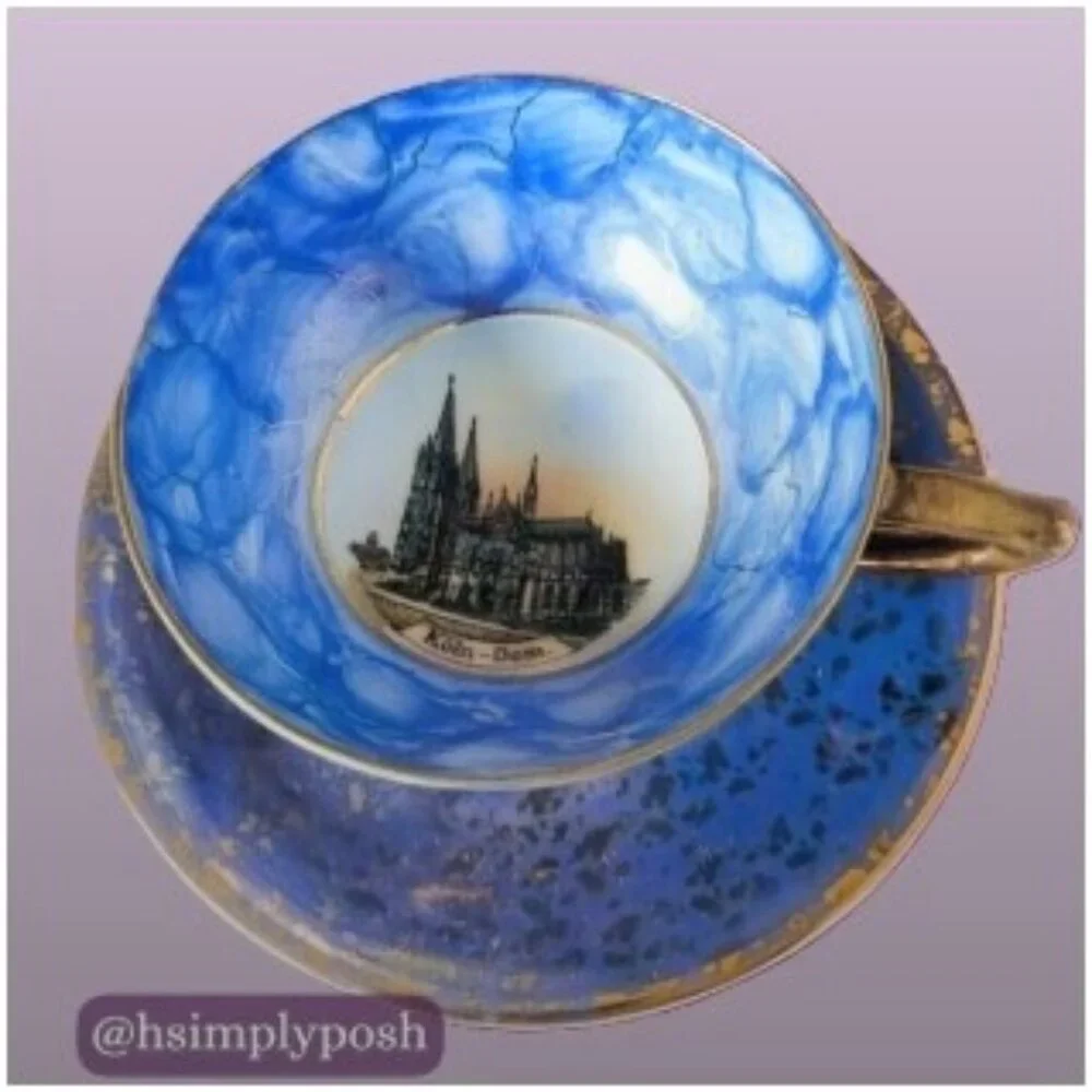 Plankenhammer Floss Bavaria Demitasse and Saucer | Vintage Porcelain Germany